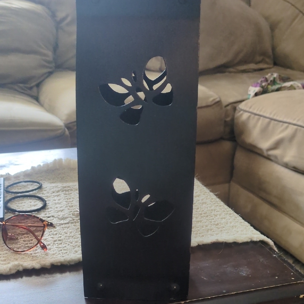 Black Butterfly Cutout Decorative Vase